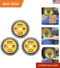 3PACK 3-Inch(75Mm) 36T TCT Circular Saw Blade with 3/8-Inch(9.5Mm) Arbor, Fast C
