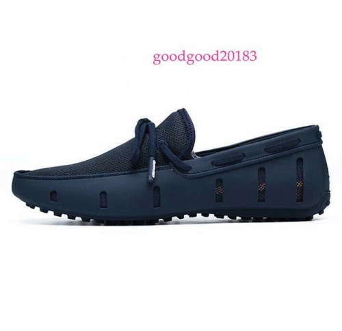 Mens Real Leather Lace Loafers SWIM 