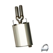 Direct-fit Stainless Rear Muffler Fits 1997 - 2004 Buick Regal 3.8l