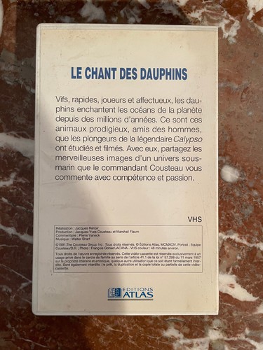 Planète Cousteau, Le chant des dauphins (1991, VHS) - Photo 2/2