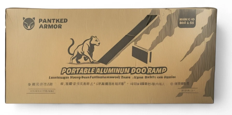 Rampa plegable antideslizante aluminio con mango para perros mascotas 72" x 15" 240 lb capacidad Foto 2 de 4