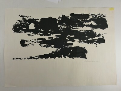 Hans Schreiner Lithografie signiert 1961 43x60 cm R-87