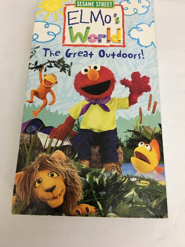 Sesame Street Elmos World The Great Outdoors Vhs Movie Tape VCR