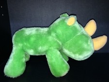VINTAGE 1983 DOLE BANANIMAL TRUDY TOYS GREEN RHINO STUFFED ANIMAL PLUSH TOY