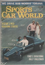 Sports Car World 1971 Apr Torana GTR XU-1 Jaguar XK120 150 E Nota Fang Ford GT70