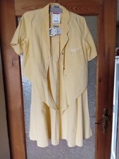 jeansrock mit passender jeansbluse, S, gelb, neu