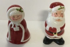 Mr. and Mrs. Santa Claus Salt and Pepper Shakers