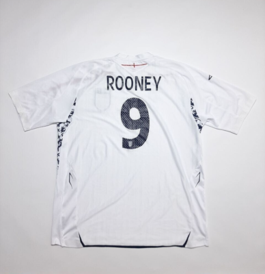 Vintage Umbro Wayne Rooney 9 England 07/09 National Team Home