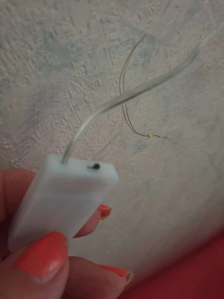 LED Lichterkette/Lichtdraht 6x10er- 1.18m lang- warmweiß- mit 2 Knopfzellen - Bild 3 von 4