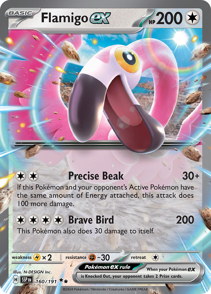 Flamigo ex 160/191 - Surging Sparks - Pokemon TCG - Double Rare