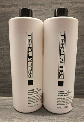 2 PACK Paul Mitchell Firm Style Freeze & Shine Super Spray Maximum Hold 33.8 oz