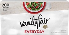 Vanity Fair Everyday Paper Napkins 200 Count Soft Disposable Table Napkins