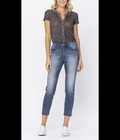 New Judy Blue High Waist Relaxed Fit Distressed Raw Hem Jeans Size 14W — photo 5