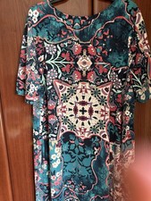 Catherines Women's Dress Size 2X Red Short Sleeve Floral Print