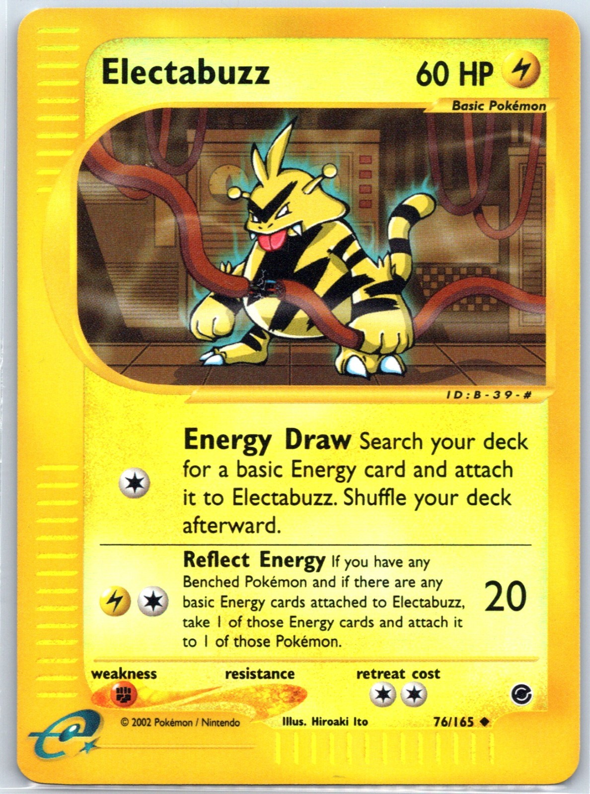 Electabuzz 076/165 Expedition Base Set - Vintage Rare NM Reverse Holo