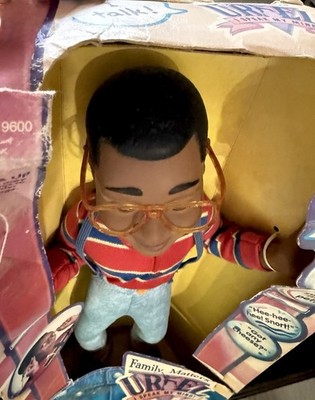 1991 Hasbro Family Matters Steve Urkel Talking Doll Sealed. He