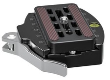 Leofoto LR-70 Lever Release Clamp, 70mm, 3/8" Screw Hole, Bubber Level, QR Pl...