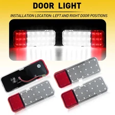 E9SZ13731A 4PC Light Door Courtesy White Red Fit Lamp Expedition 1997-2002 Ford