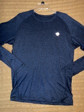 Rabbit Shirt Mens XL Running Long Sleeve Athletic Blue Lightweight