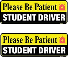 3PCS Student Driver Magnet for Car, Reusable Magnetic Bumper Sticker Set, Driver