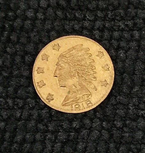 1918 INDIAN HEAD BRITISH COLUMBIA FRACTIONAL GOLD COIN