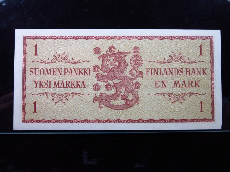 Finland 1 Markkaa 1963 Unc P98a Suomen Pankki Bank Money 1g4249