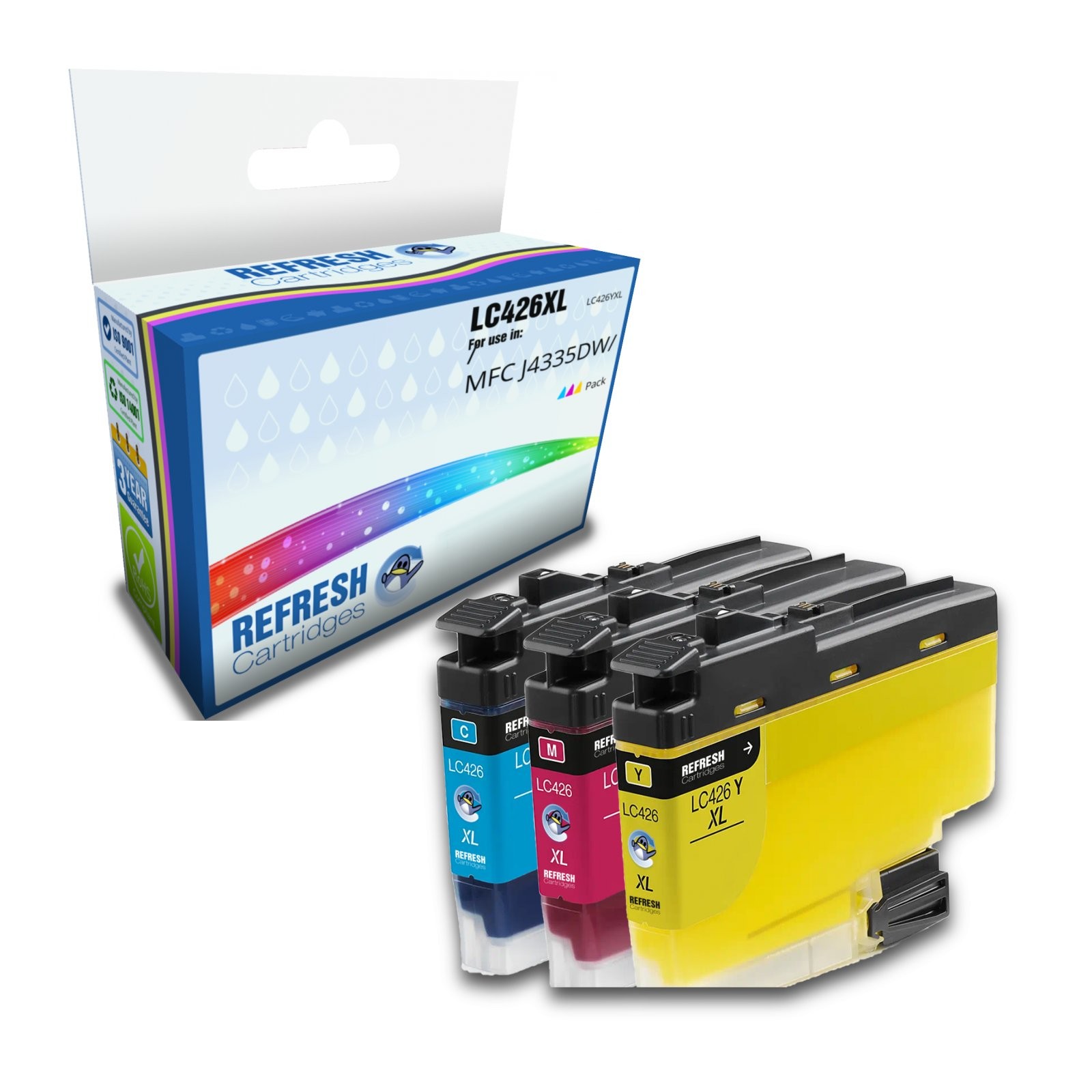 Refresh Cartridges 3 Colour Pack LC426XL Ink Compatible With Brother Printers