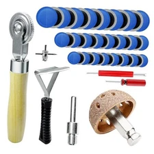 53Pcs Tire Patch Kit Heavy Duty, Tire Repair Tools 42 mm Tungsten Steel 