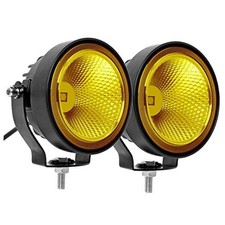 Yellow/Amber LED Fog Lights Pod Lights Offroad 4x4 Work Auxiliary 4 inch Yellow