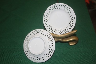 2Teller 10,5 cm Durchbruch Hutschenreuther Porzellan NEU Gebäckteller Kekse ect.