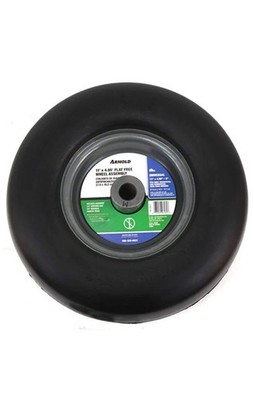 Arnold 11 in X 4 in Universal Flat Free Tire Zero Turn Front Wheel Assembly