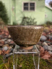 Antique Edo Green Karatsu (Aokaratsu) Kintsugi-Reassembled Chawan / Tea Bowl