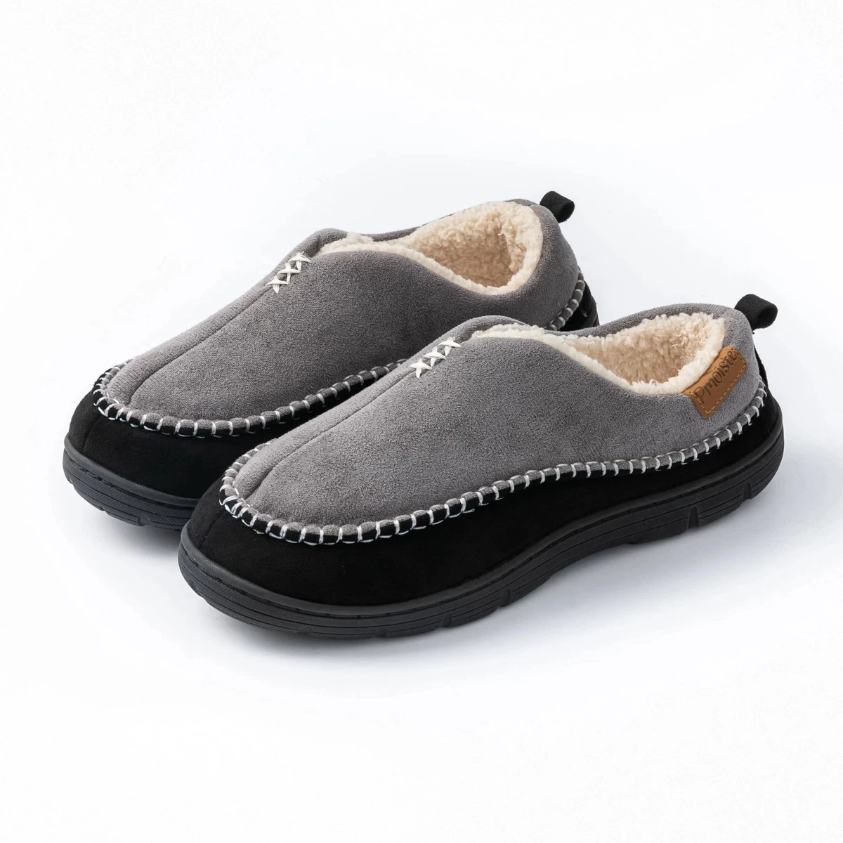 Moccasin Gray Slippers for Men for sale | eBay display picture 3