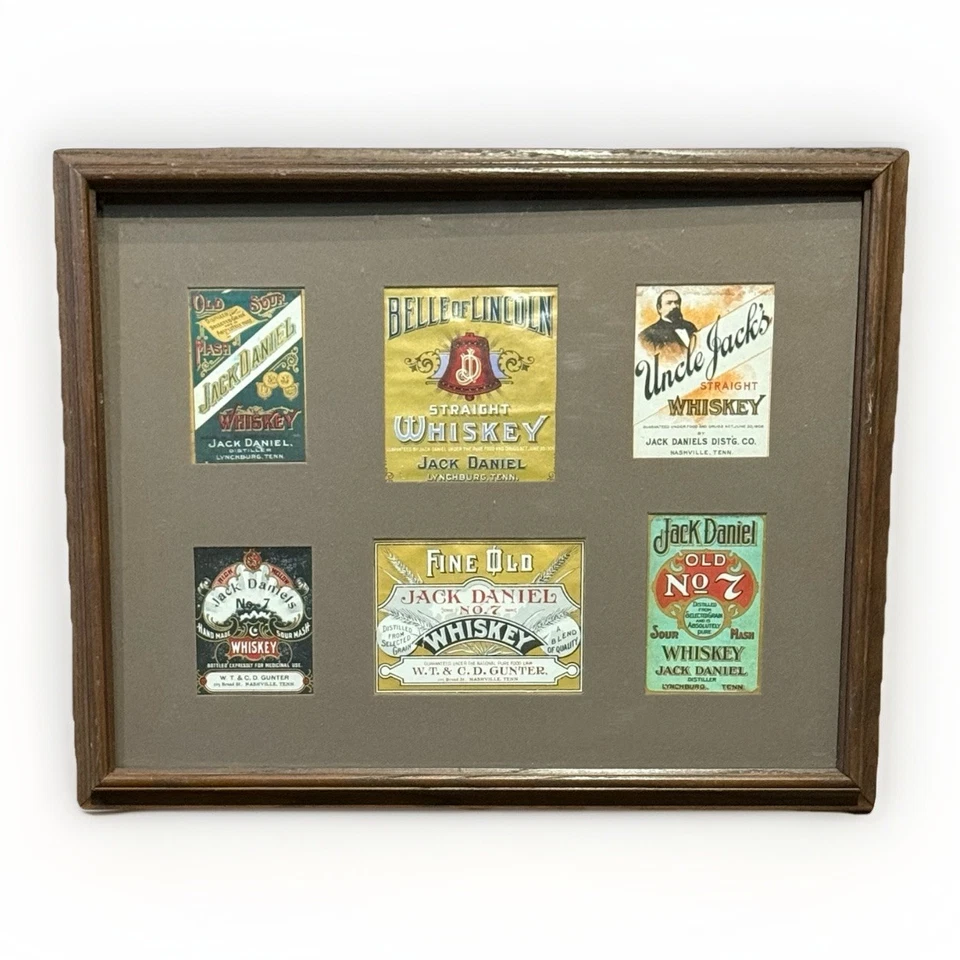 VTG Jack Daniel’s Whiskey Label Art Framed Bar Wall Decor 19.5x15.75 - Image 2 of 4