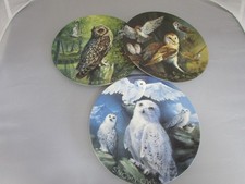 x3 Danbury Mint Coalport Noble Owl Collector’s Plates By Melvyn Buckley