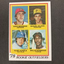 Dave Bergman Miguel Dilone Clint Hurdle Willie Norwood 1978 Topps Rookie #705