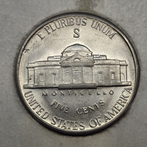 1942 S San Francisco argento come nuovo Jefferson guerra nichel - Foto 2 di 2