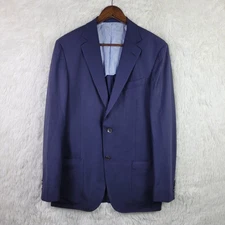 Ermenegildo Zegna 40R Navy Blue High Performance Cool Wool Blazer 10 Pocket