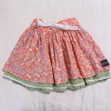 Matilda Jane Girls Valencia Skirt Orange Floral Hello Lovely Size 8