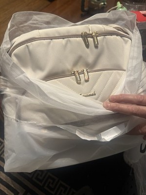 LOVEVOOK Women's Large Travel Backpack Carry-On Suitcase Tan And Gold Brand New
