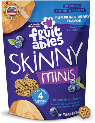 Skinny Mini Dog Treats, Healthy Pumpkin Treat for Dogs, Low Calorie & Delicious,