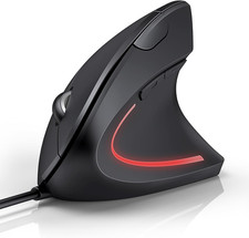 TECKNET Wired Mouse, 6400 DPI Ergonomic Mouse 6 Buttons Silent Mice 4 Adjustable