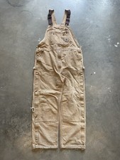 Vintage Carhartt Canvas Double Knee Bib Overalls Men's 40x32 USA MADE