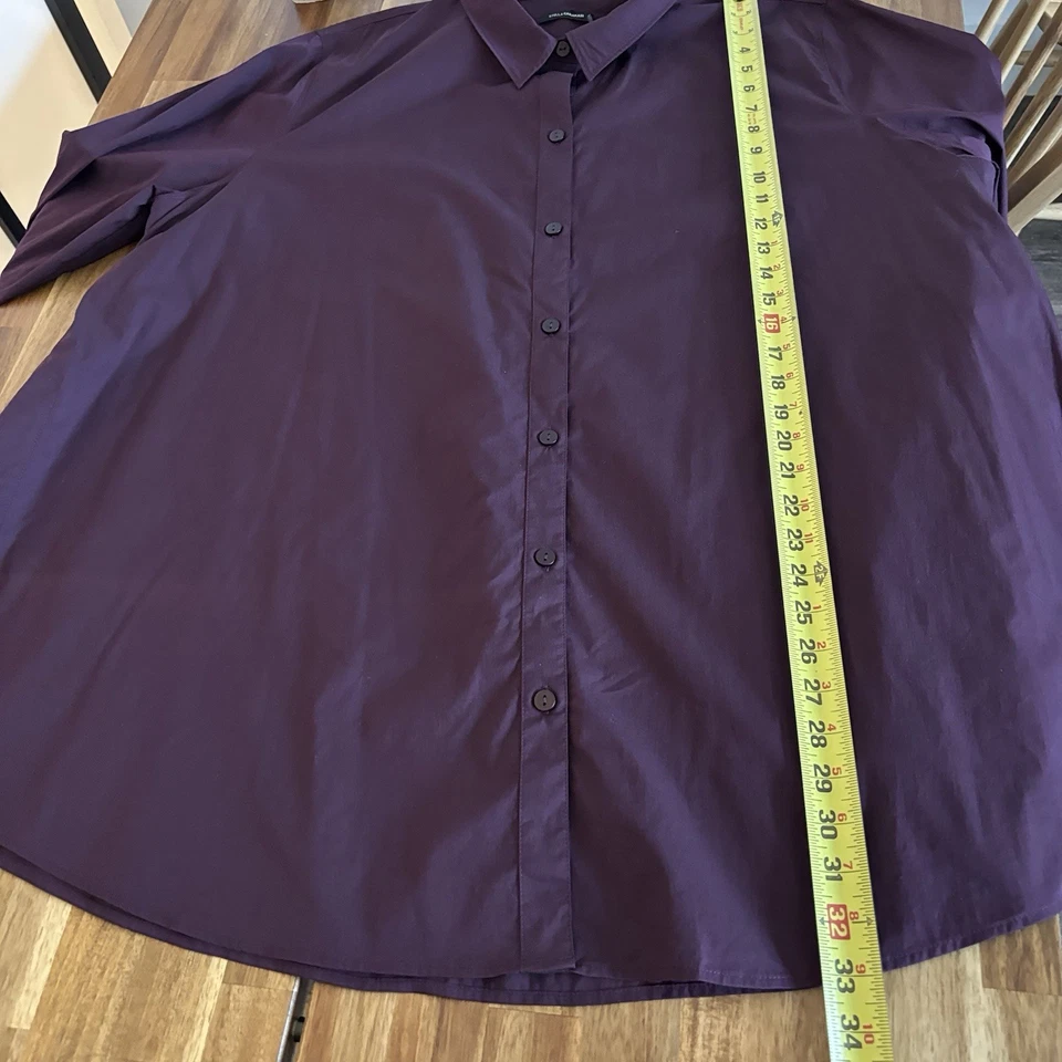 Туника рубашка Stella Carakasi слива Lagenlook размер XXL капсула путешествий карьера карманы - Изображение 2 из 4