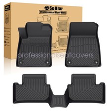 Fits 2021-2024 Polestar 2 Tpe Front 2nd Row Floor Mats Liner Set All Weather Fits 2021-2024 Polestar 2 Tpe Front 2nd Row Floor Mats Liner Set All Weather