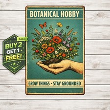 Gardening Because Murder Is Wrong Retro Metal Poster Tin Sign