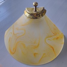 Wall  Light Christopher Wray Mottled Yellow Hand Blown Glass Brass 30cm 1980s