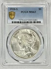 1928 S $1 Peace Silver Dollar PCGS MS63 Better Date Choice Uncirculated BU Coin