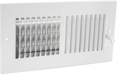EZ FLO 10x4 Inch Air Vent Cover Wall Ceiling HVAC Register Steel White 61609