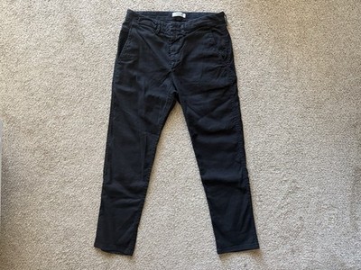 DONDUP Black Linen Cotton Chino Trousers Pants Mens Size 30 (Made In Italy)